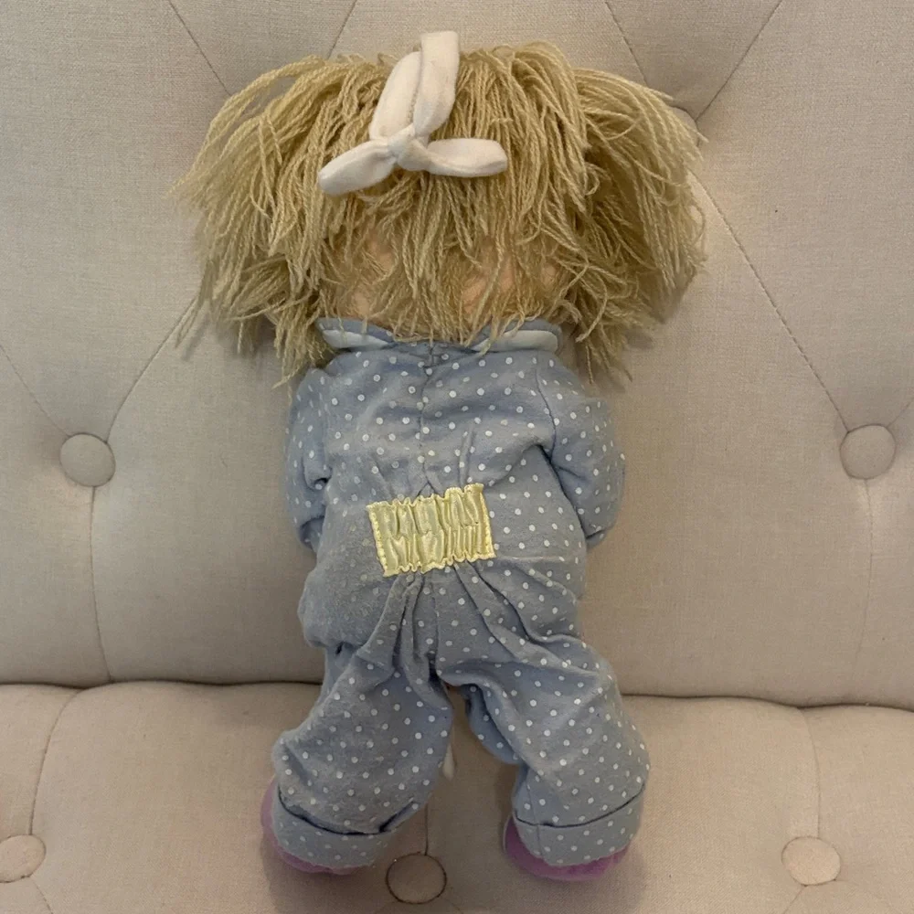 Vintage Precious Moments Musical Plush Baby Doll with BrownTeddy 12” - Picture 7 of 8